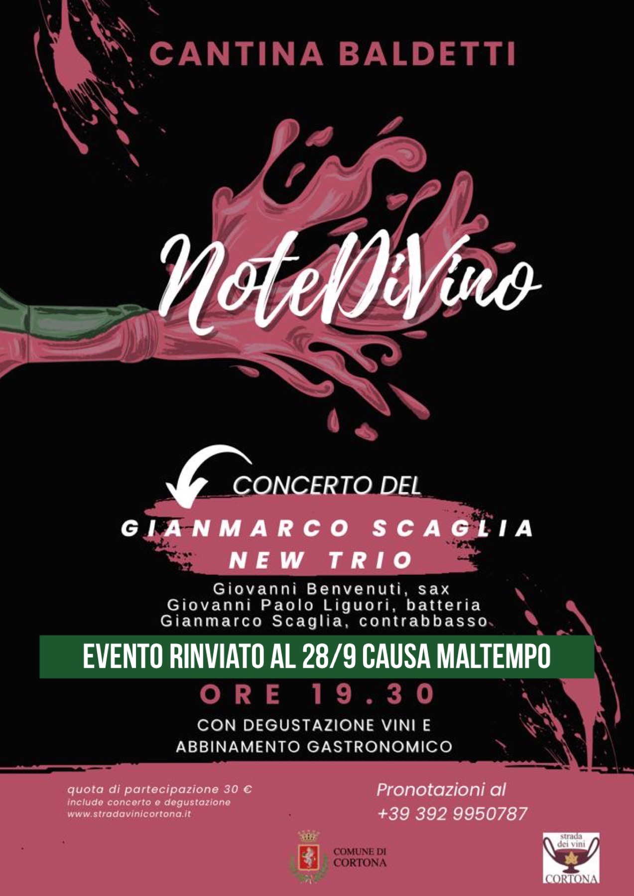 Note di Vino presenta: concerto di Gianmarco Scaglia New Trio 